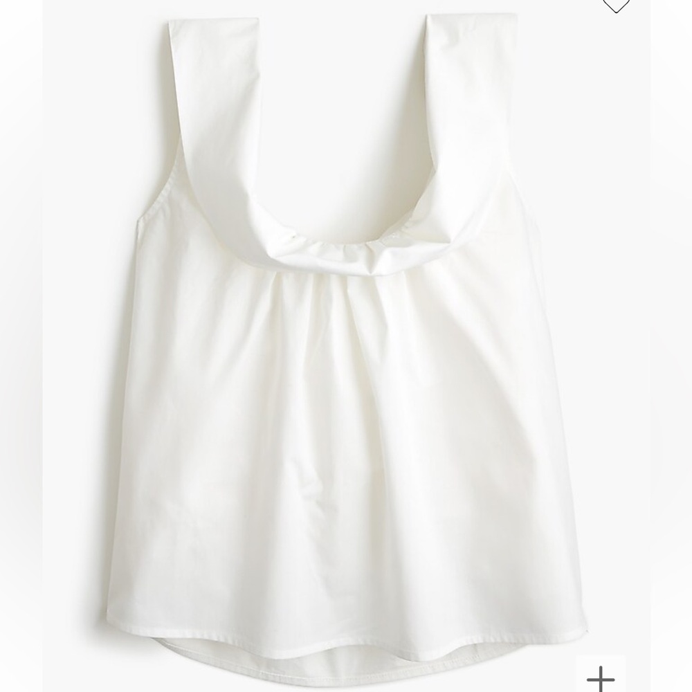 J.Crew Sleeveless Scoopneck Top with Foldover Neckline Size XS